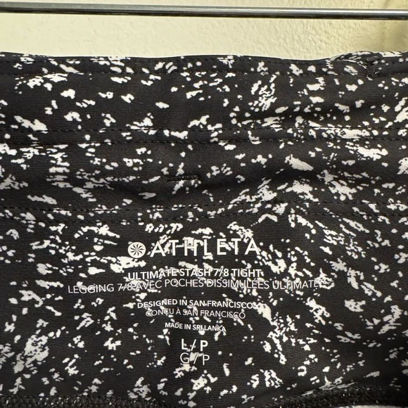 Athleta Black and White Leggings - Picture 3 of 3